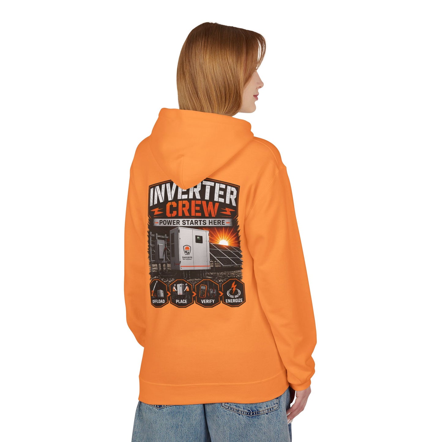 Inverter Crew Hoodie — Power Starts Here Solar Technician Pullover