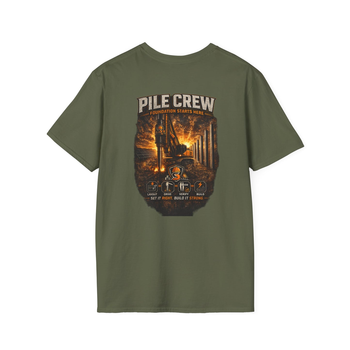 Pile Crew Logging T-Shirt — Rustic Lumberjack Forest Workwear
