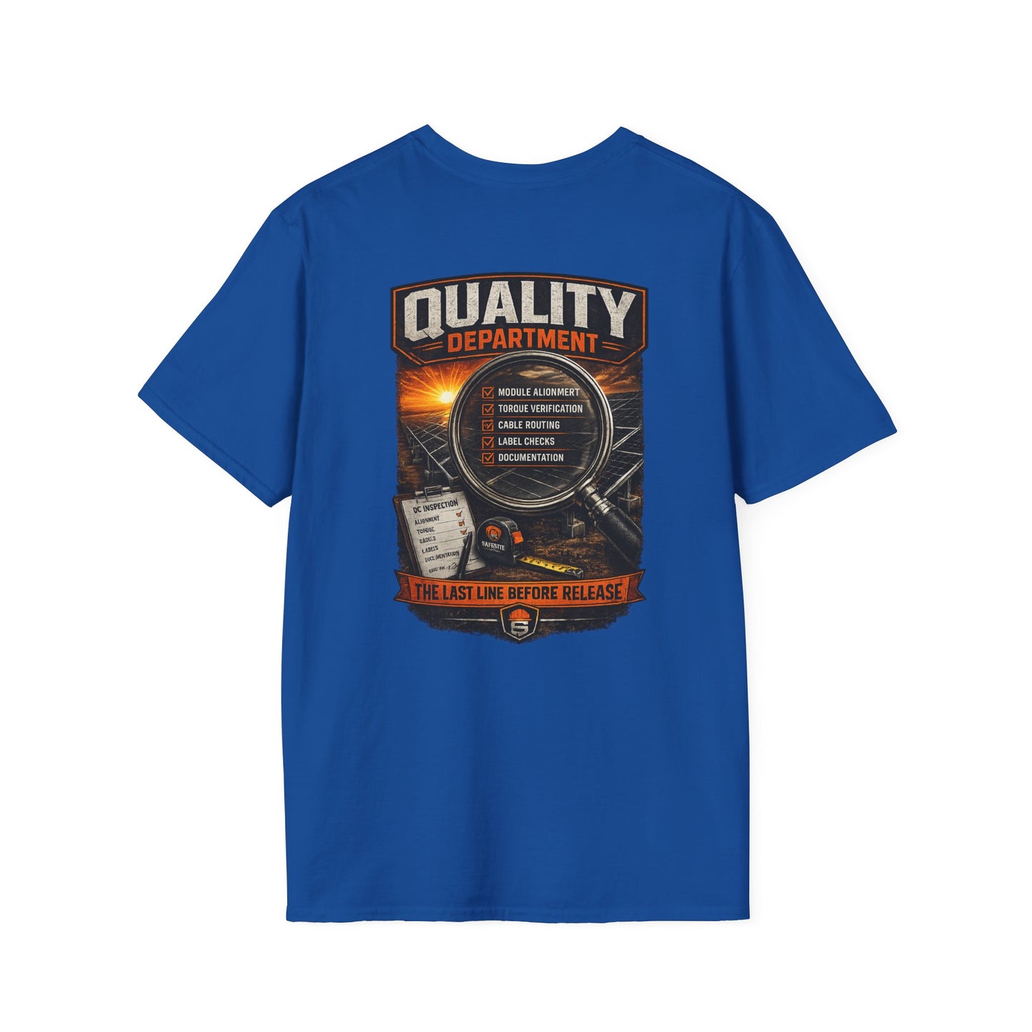 Quality Department T-Shirt — The Last Line Before Release Vintage Workwear Tee