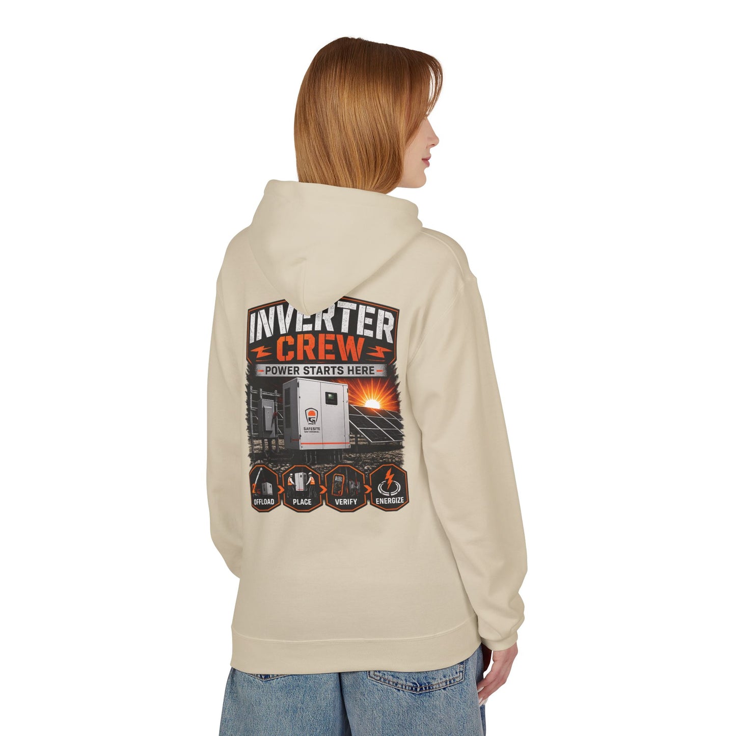 Inverter Crew Hoodie — Power Starts Here Solar Technician Pullover