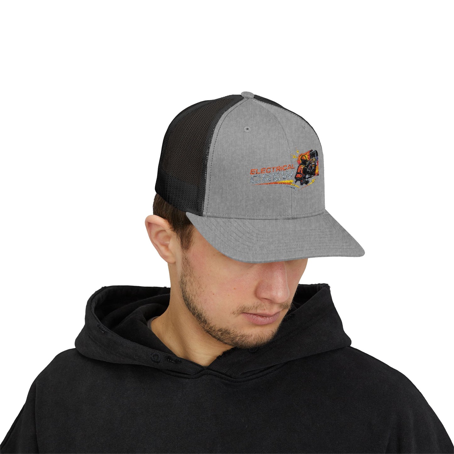 Burning Electrical Crew Snapback Trucker Cap