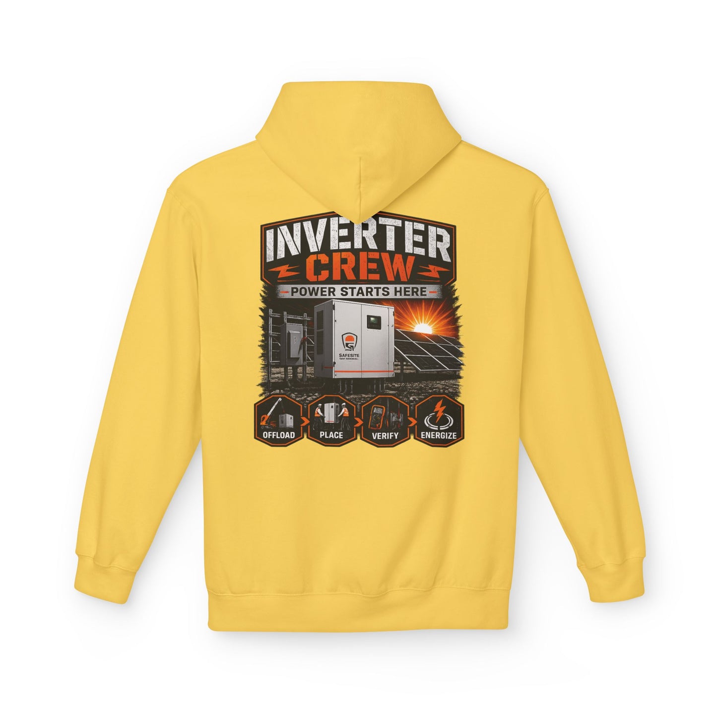 Inverter Crew Hoodie — Power Starts Here Solar Technician Pullover