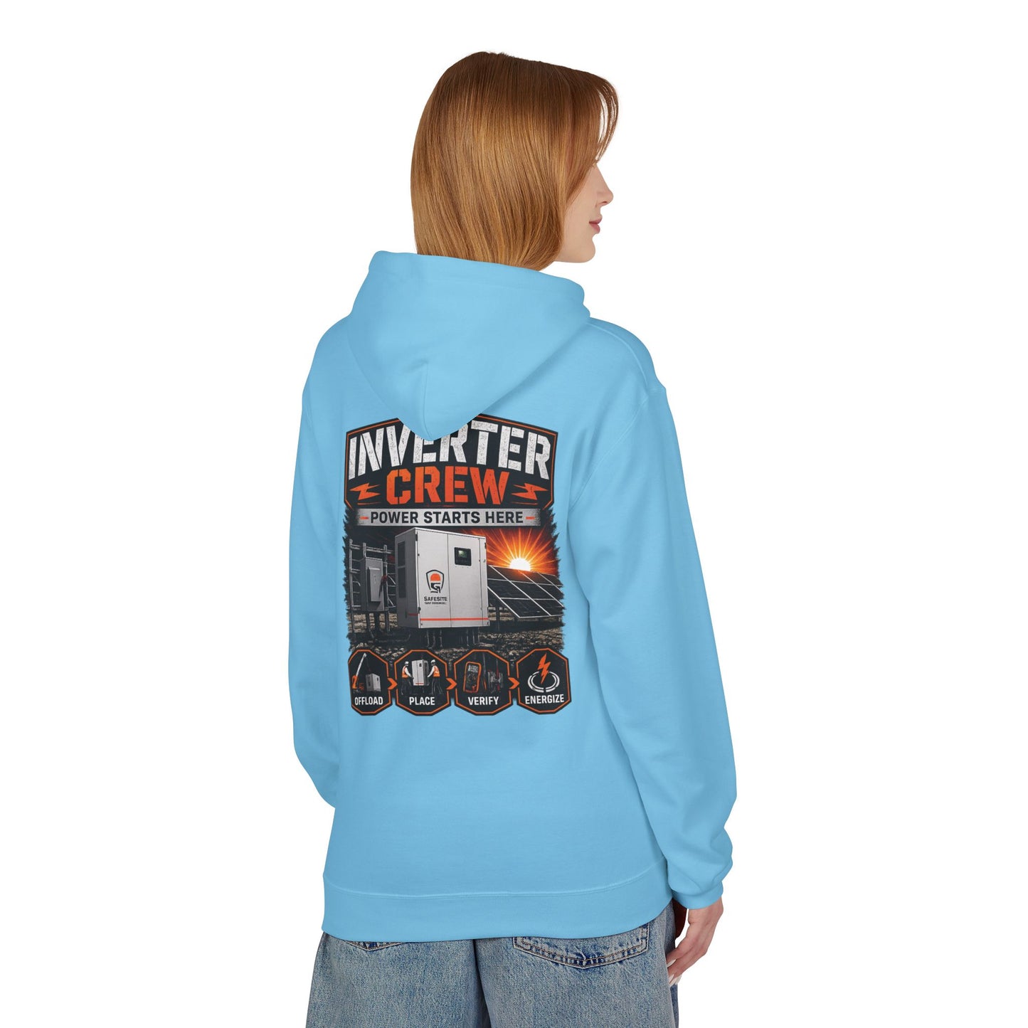 Inverter Crew Hoodie — Power Starts Here Solar Technician Pullover