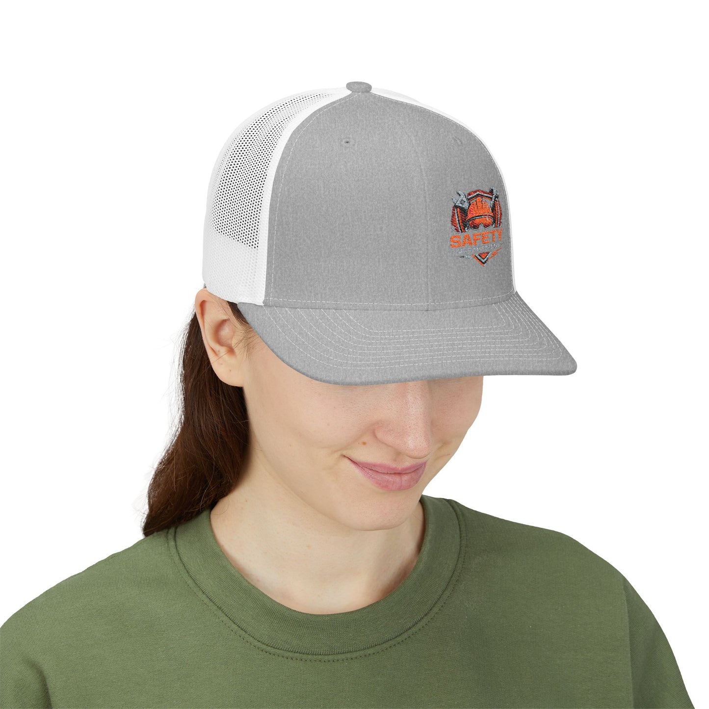 Safety Department Trucker Cap - Fire Helmet Patch Snapback