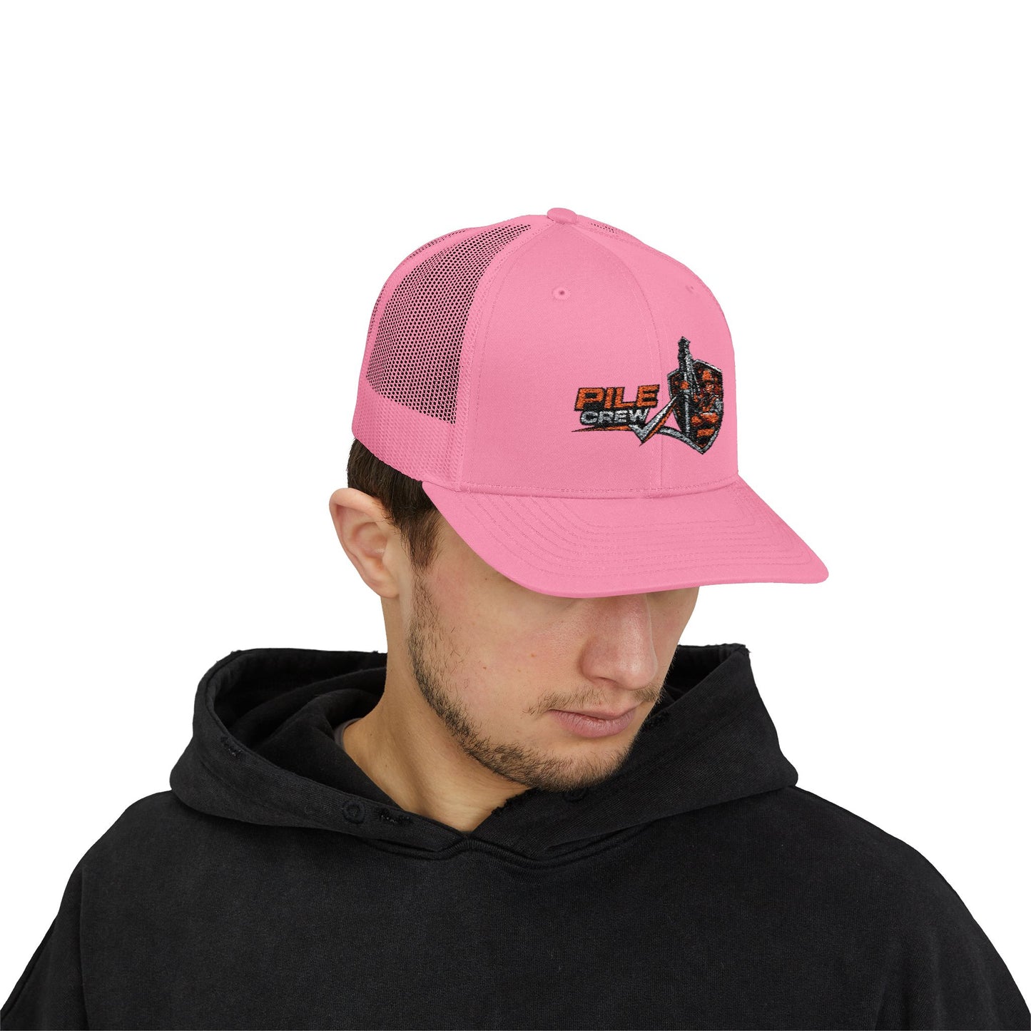 Vintage Pile Crew Trucker Cap — Fishing Snapback Hat