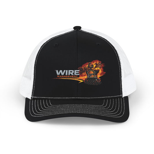 Wire Management Flame Graphic Trucker Cap
