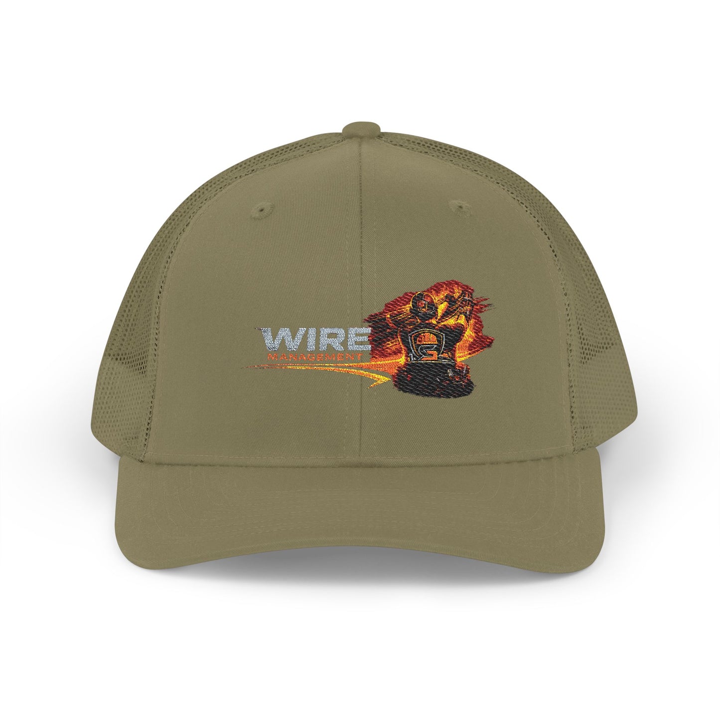 Wire Management Flame Graphic Trucker Cap
