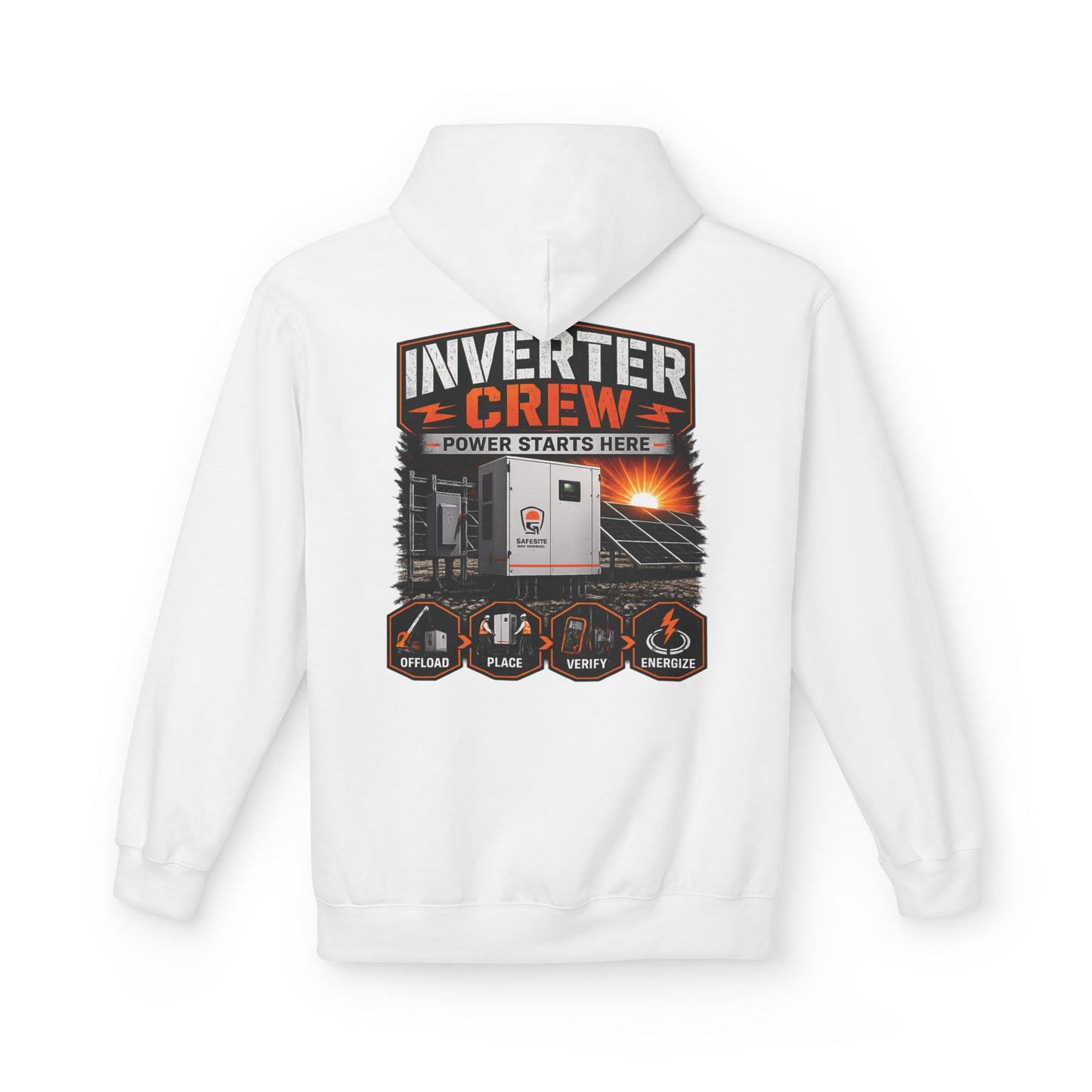 Inverter Crew Hoodie — Power Starts Here Solar Technician Pullover