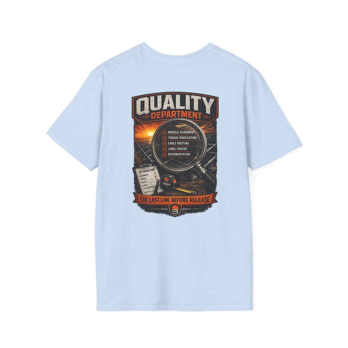 Quality Department T-Shirt — The Last Line Before Release Vintage Workwear Tee