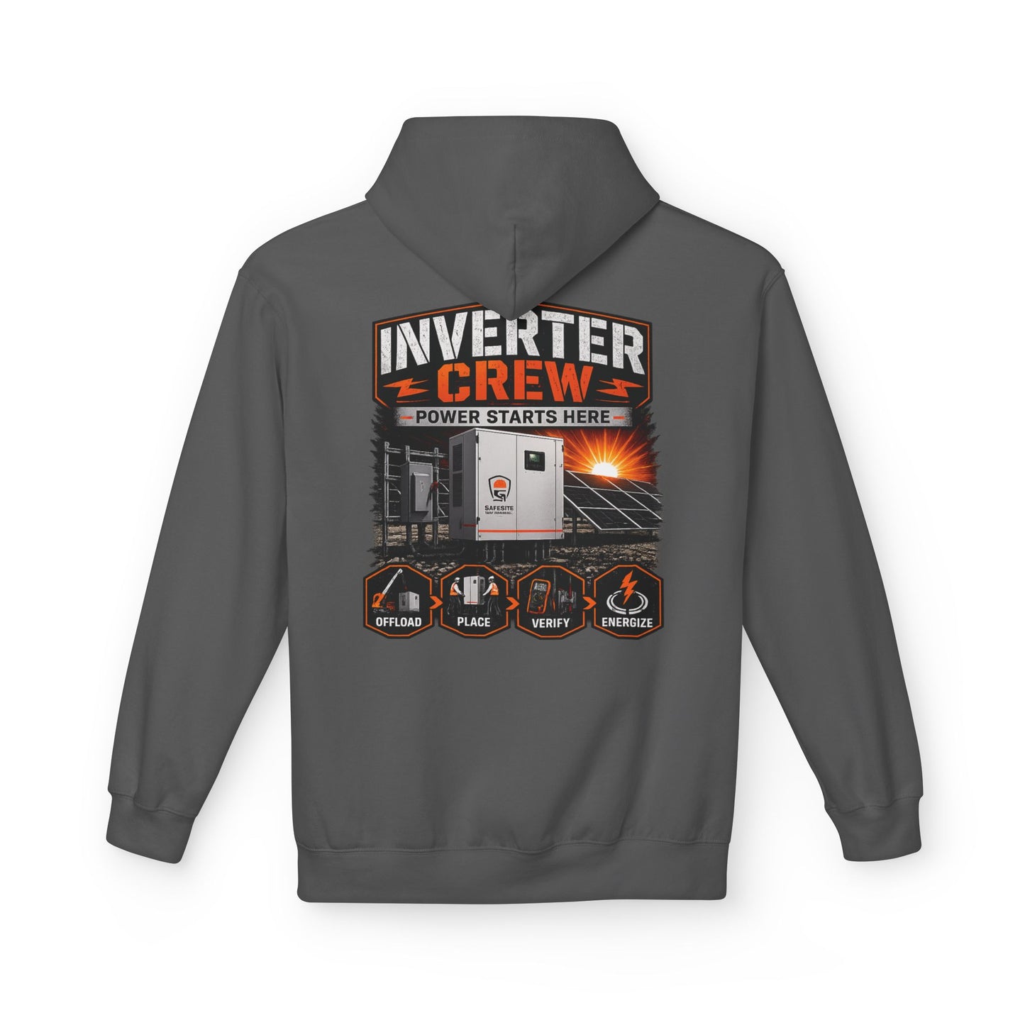 Inverter Crew Hoodie — Power Starts Here Solar Technician Pullover