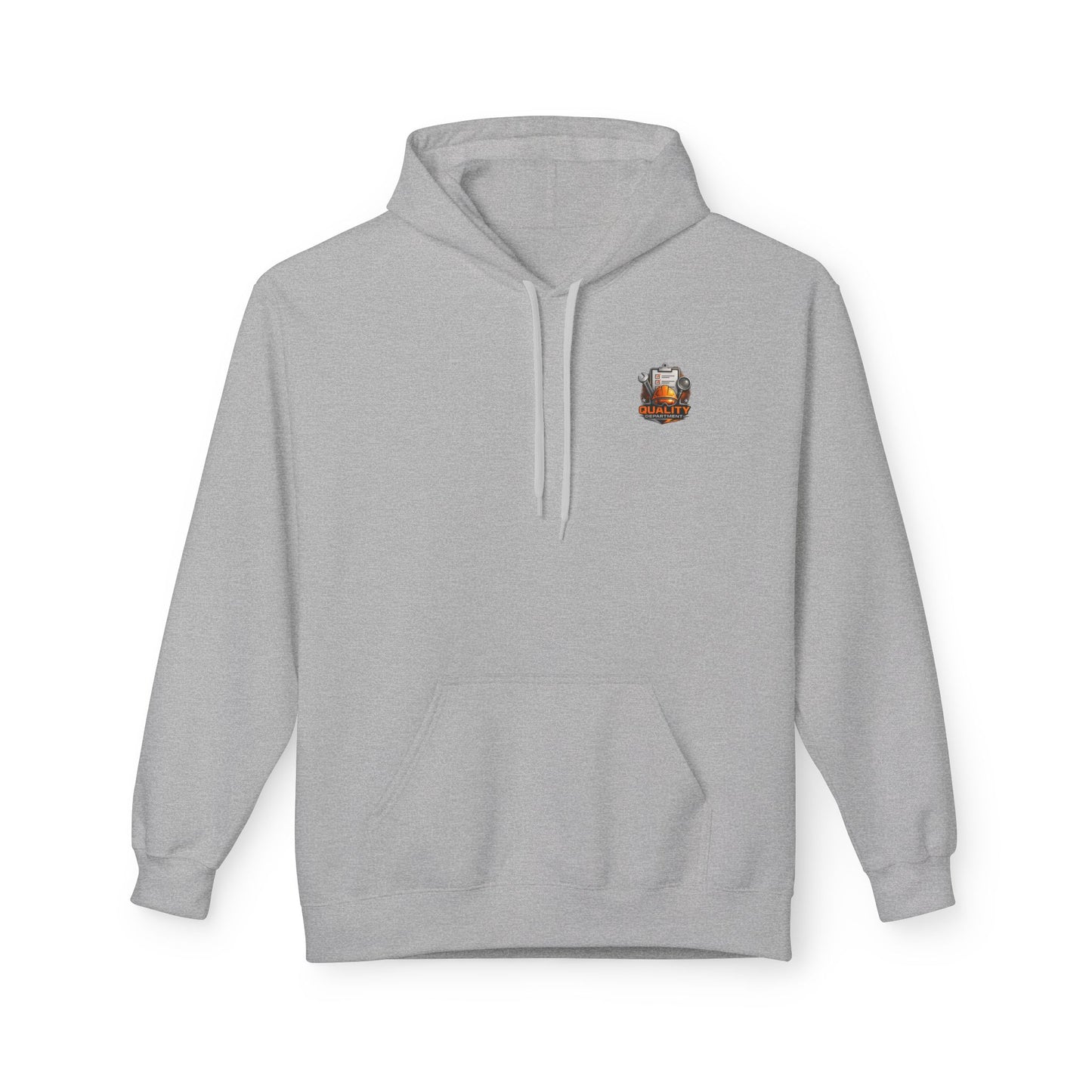 Quality Department Hoodie — Vintage Mechanic Crewneck with 'Quality Department' Emblem