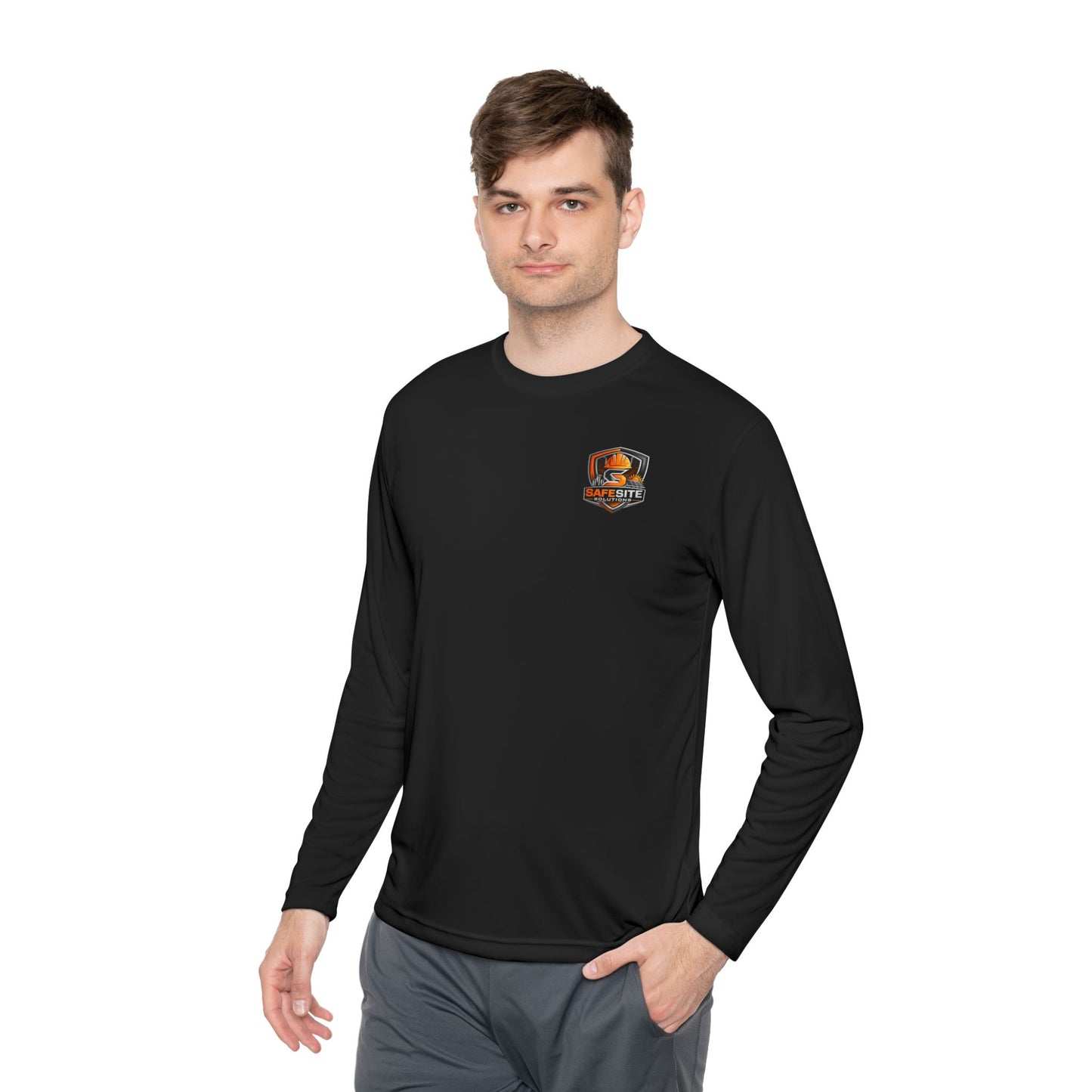 Solar Field Crew Long Sleeve Tee — 'Go Home Safe' Construction Worker Shirt