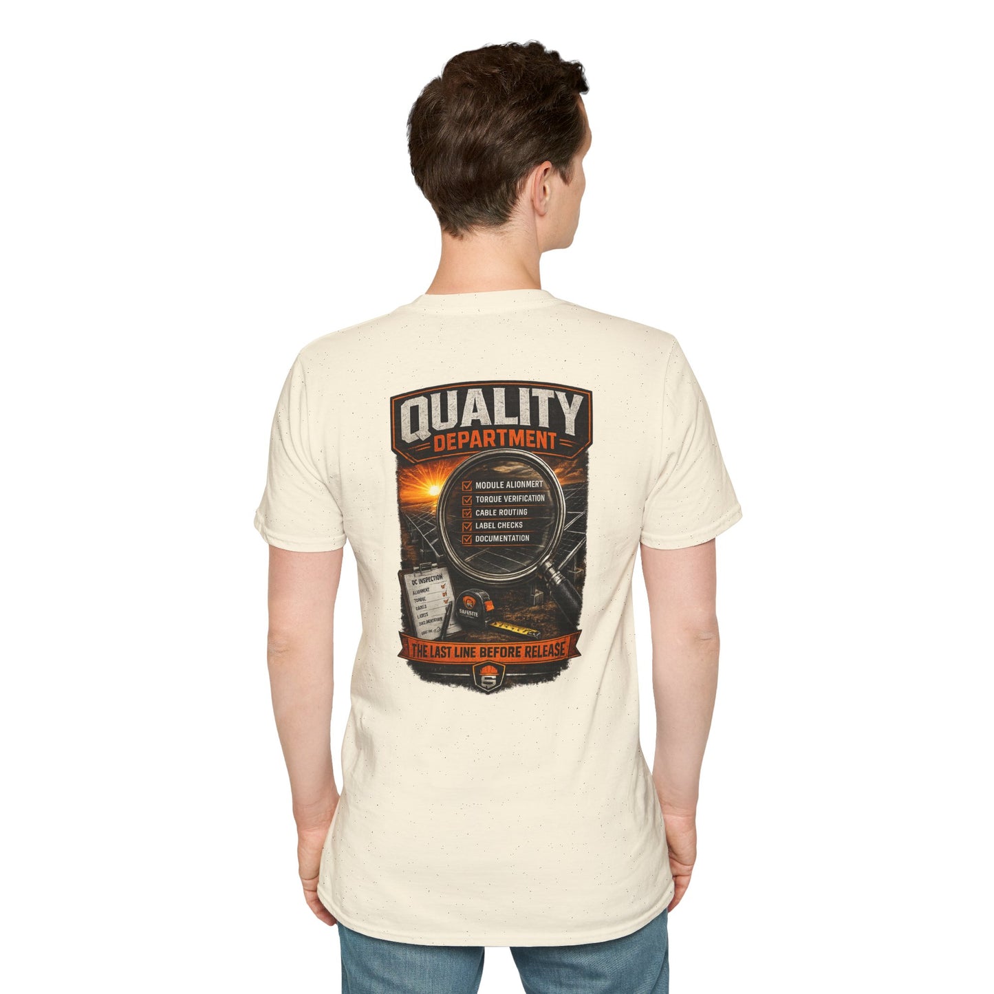 Quality Department T-Shirt — The Last Line Before Release Vintage Workwear Tee