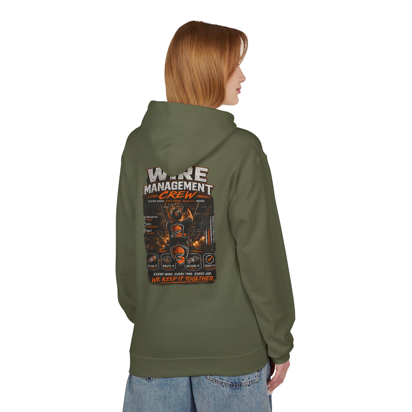 Wine Management Crew Hoodie — Funny Wine Lover Graphic Pullover