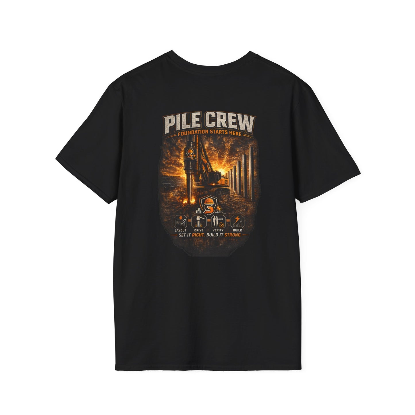 Pile Crew Logging T-Shirt — Rustic Lumberjack Forest Workwear