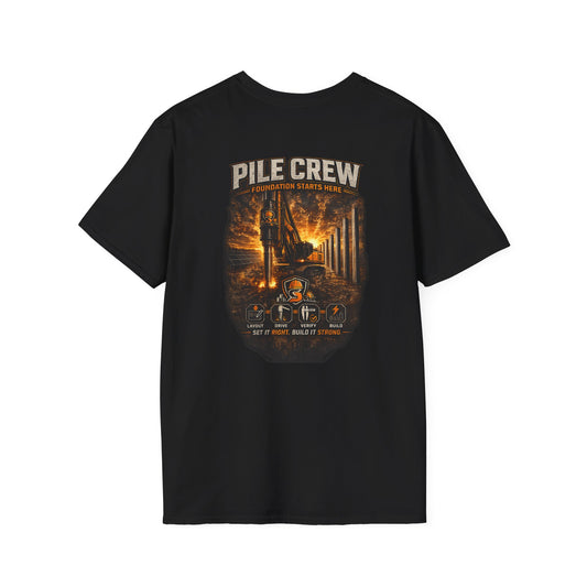 Pile Crew Logging T-Shirt — Rustic Lumberjack Forest Workwear
