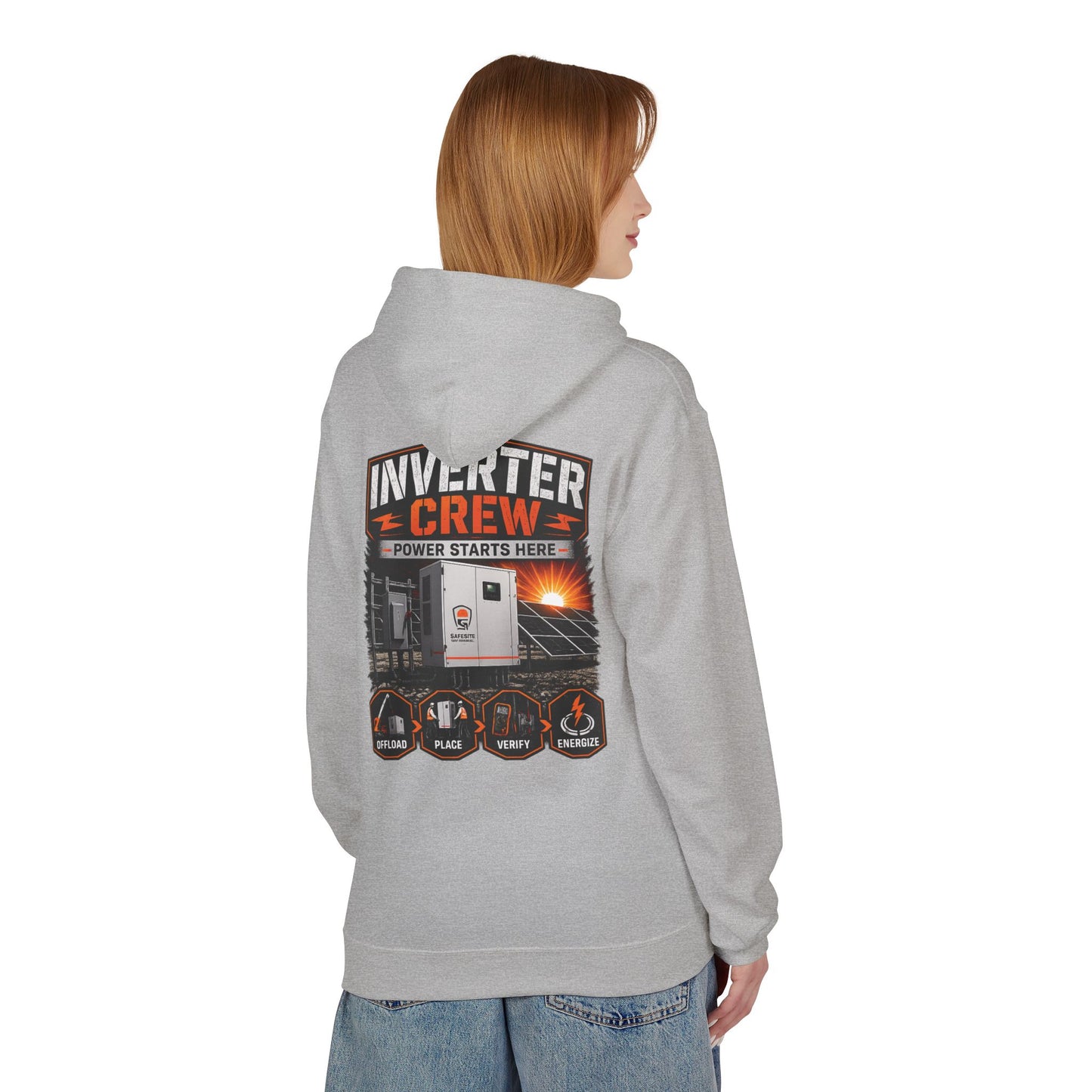 Inverter Crew Hoodie — Power Starts Here Solar Technician Pullover