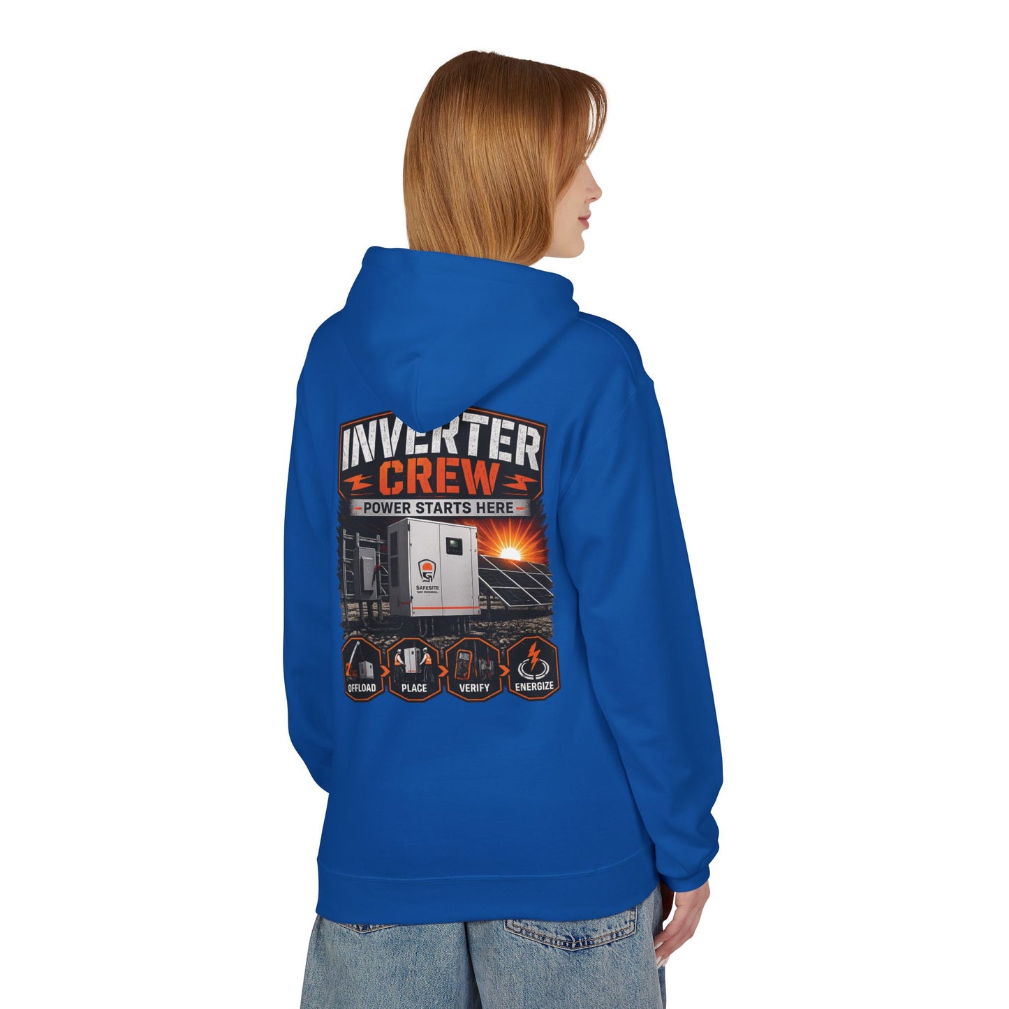 Inverter Crew Hoodie — Power Starts Here Solar Technician Pullover