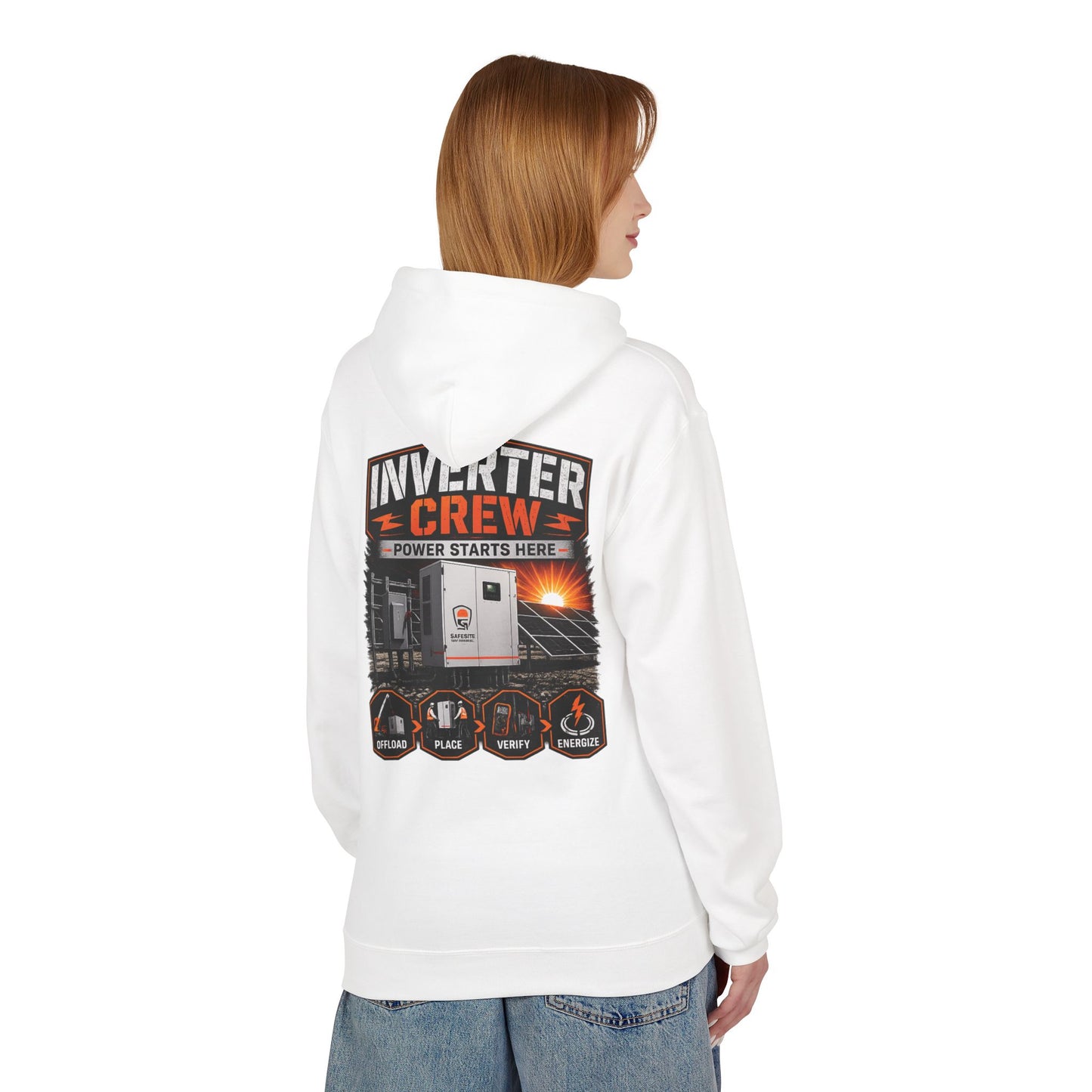 Inverter Crew Hoodie — Power Starts Here Solar Technician Pullover