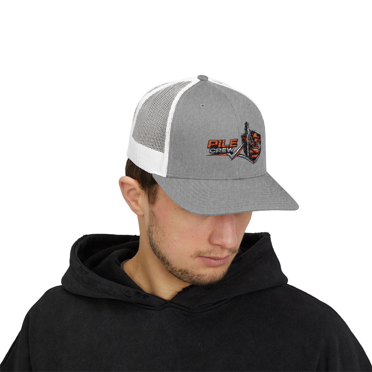 Vintage Pile Crew Trucker Cap — Fishing Snapback Hat
