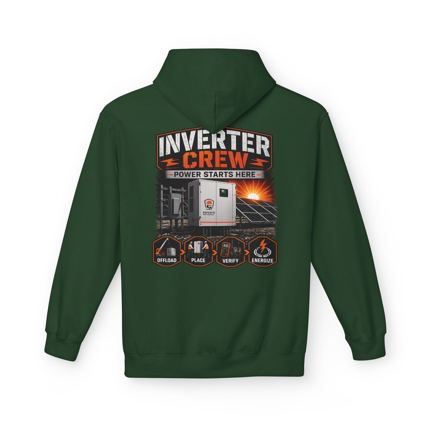 Inverter Crew Hoodie — Power Starts Here Solar Technician Pullover