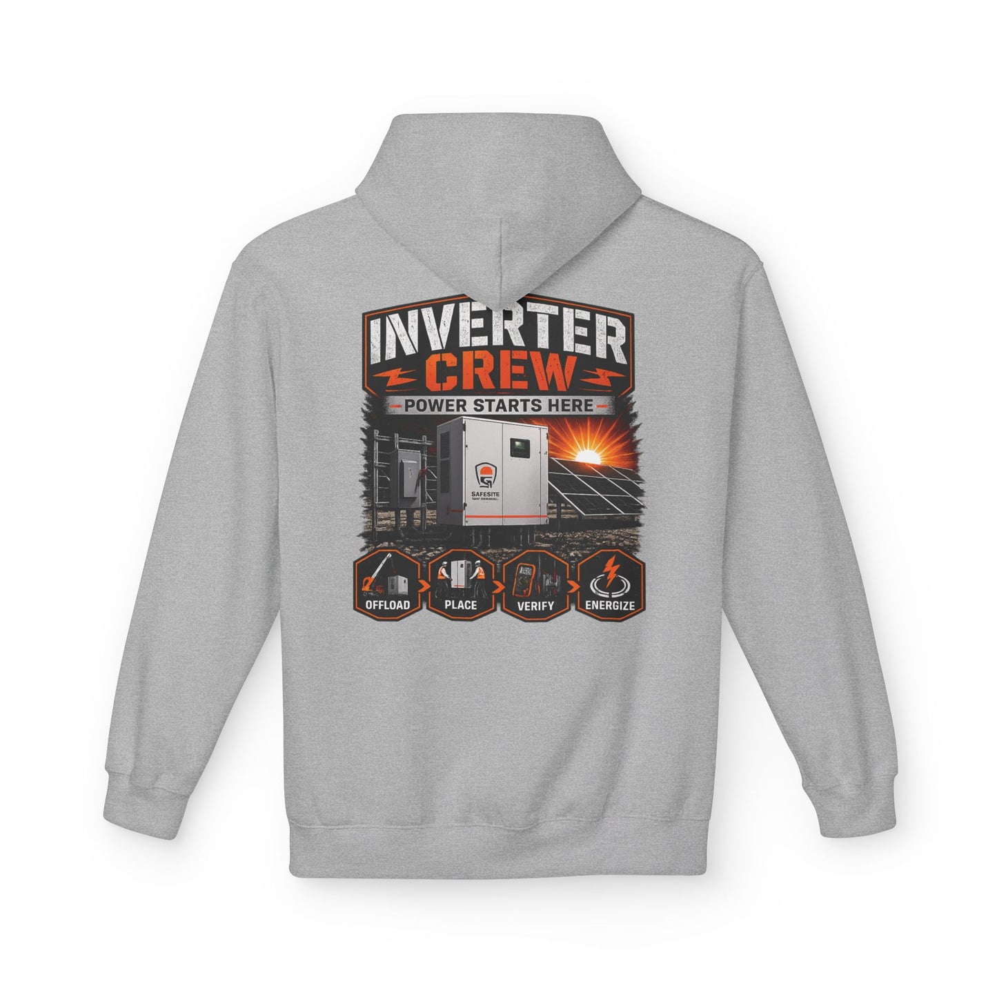 Inverter Crew Hoodie — Power Starts Here Solar Technician Pullover